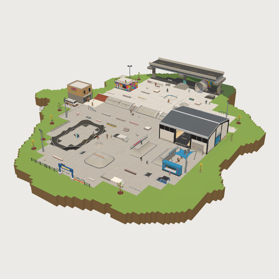 Skatepark kit low-poly 3D kit