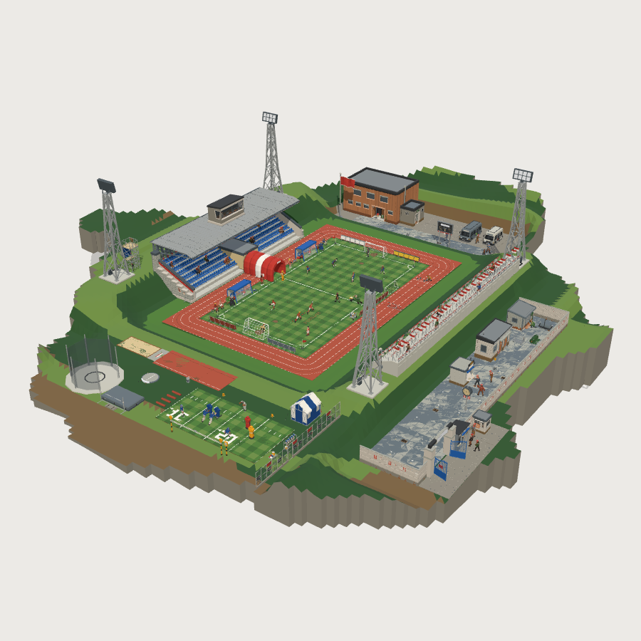Stadium low-poly 3D kit