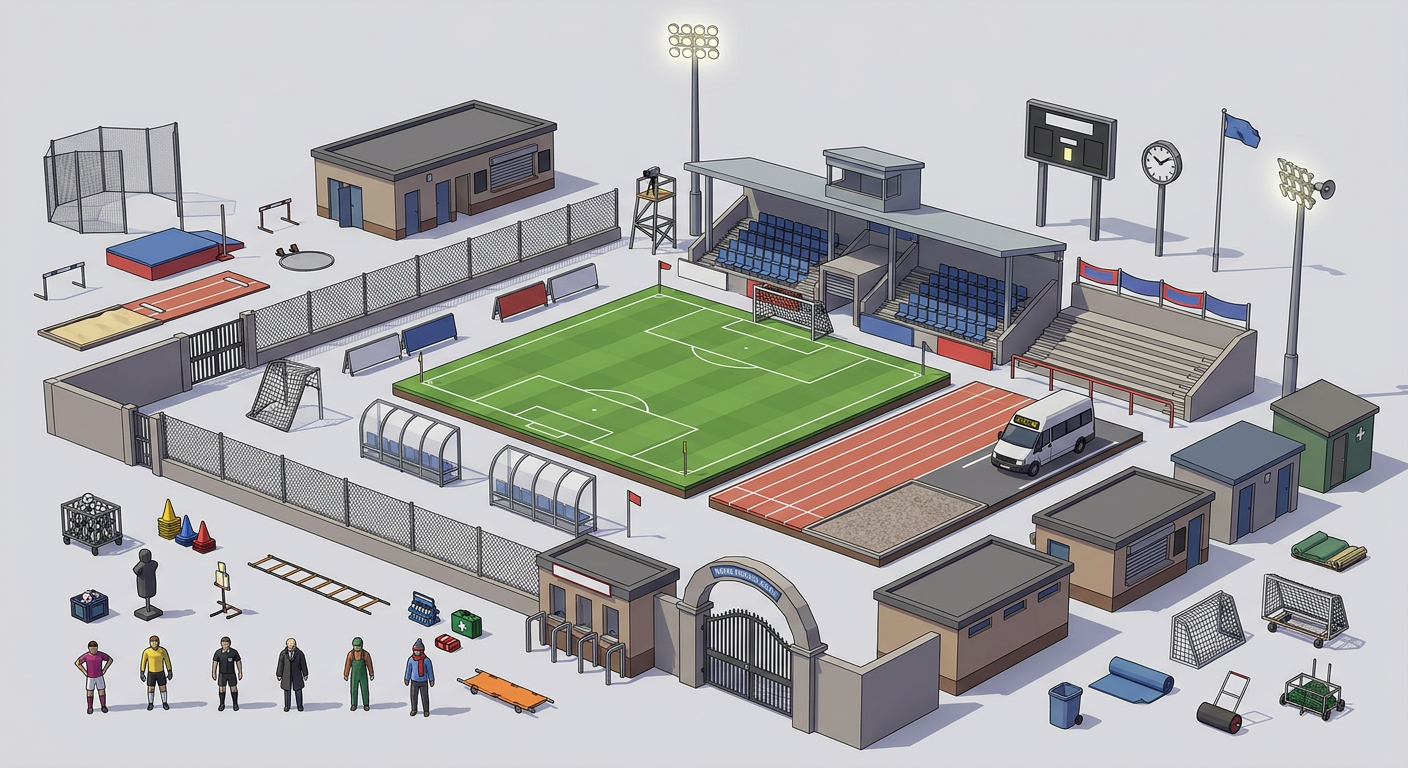 Stadium low-poly 3D kit