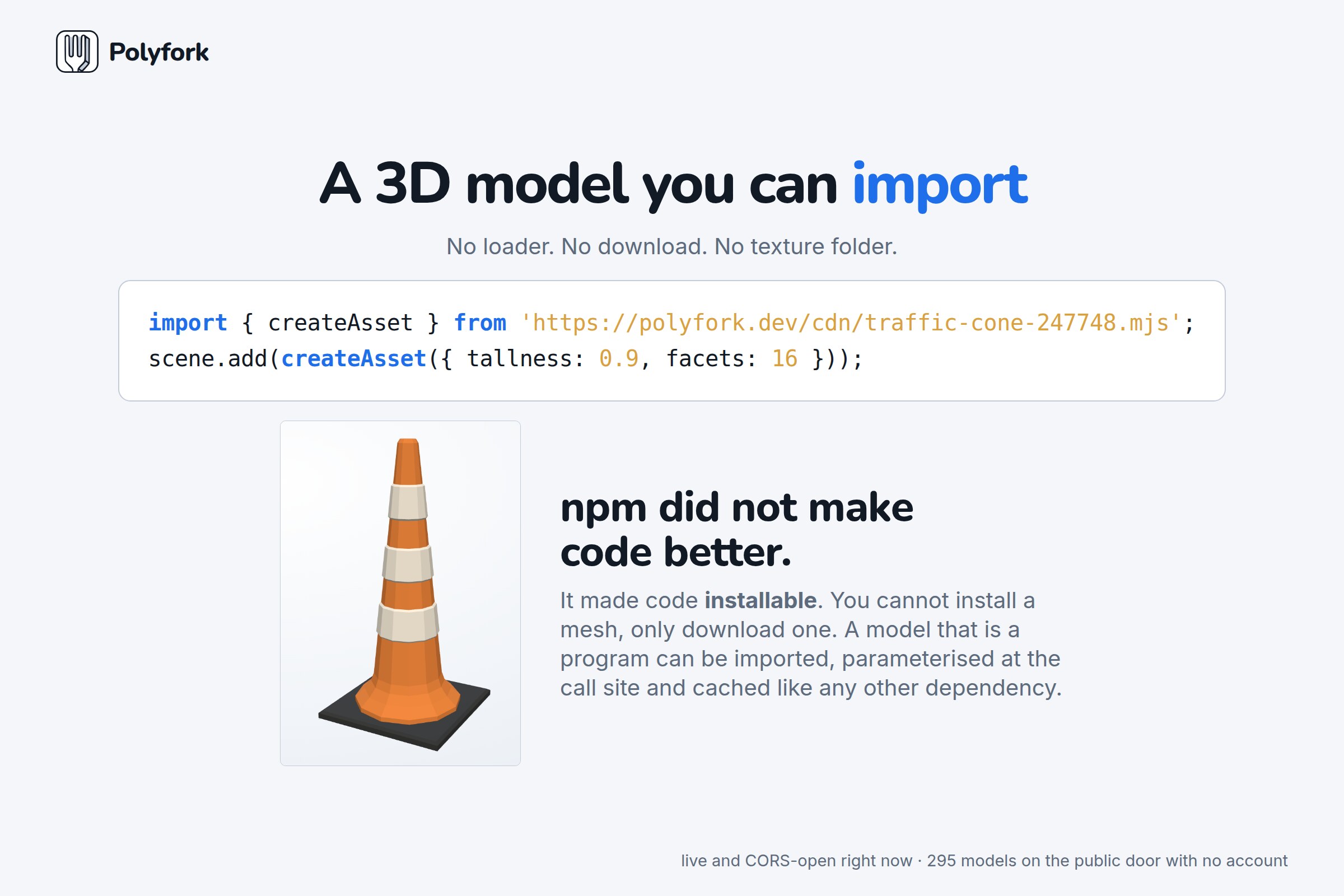 A 3D model you can import